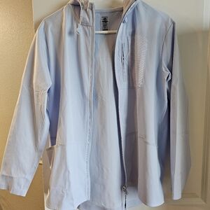 Size small hooded Mono B athletic warm up jacket